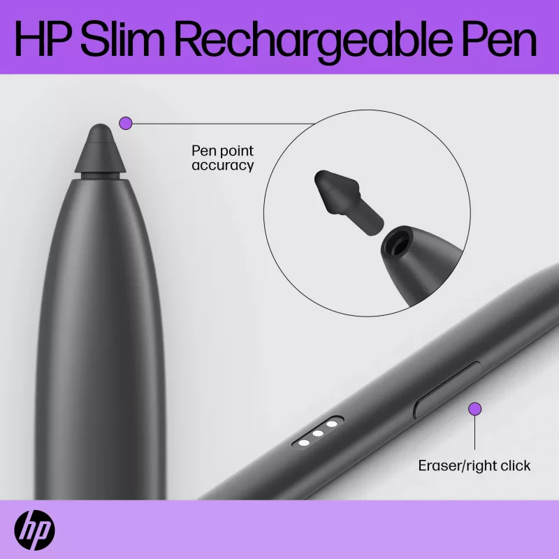 Caneta recarregável fina HP Caneta recarregável fina HP Preta Bateria integrada