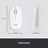 Conjunto de teclado e rato sem fios finos LOGITECH Mk470 - Branco sujo - Azerty Francês
