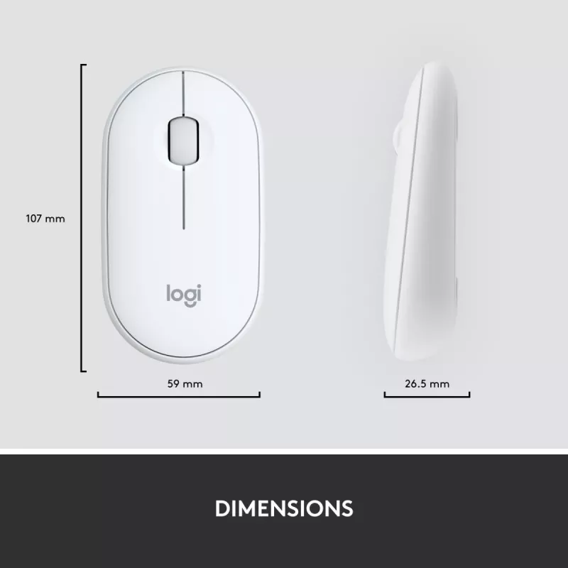 Conjunto de teclado e rato sem fios finos LOGITECH Mk470 - Branco sujo - Azerty Francês