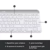 Conjunto de teclado e rato sem fios finos LOGITECH Mk470 - Branco sujo - Azerty Francês