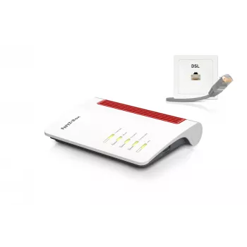 Box FRITZ 7530 Router Wi-Fi Gigabit Ethernet Banda dupla (2,4 GHz / 5 GHz) Preto, Vermelho, Branco