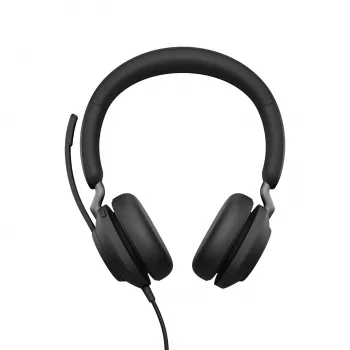 Jabra Evolve2 40 SE UC Stereo auscultadores com microfone supra-auriculares, com fio USB-A, 3 microfones, pretos
