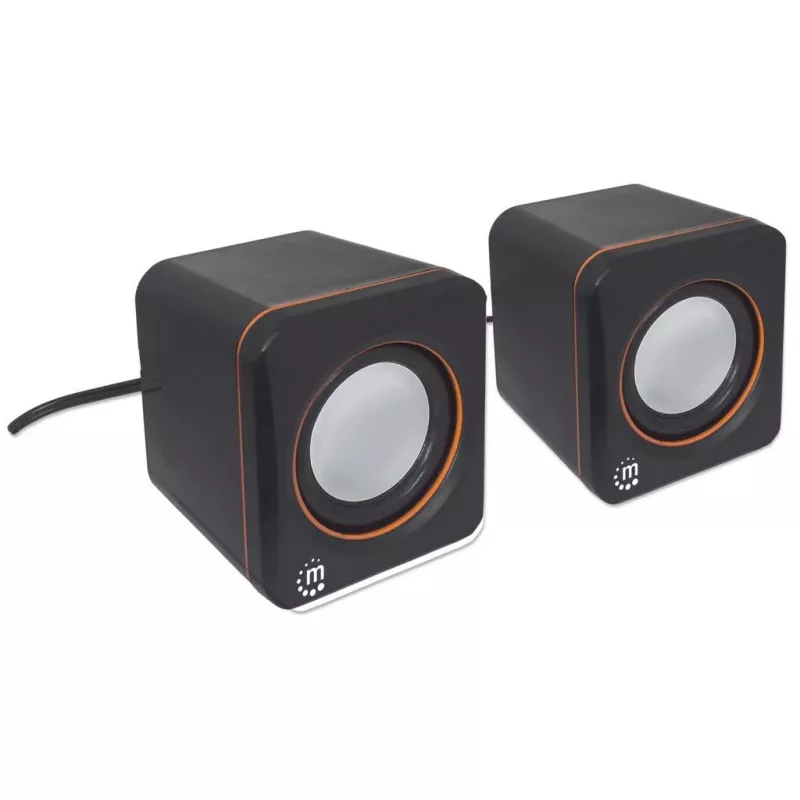 Manhattan 2600 Series 161435 sistema de colunas, 2.0 estéreo, alimentação USB, 6 W RMS, 90 - 20000 Hz, preto
