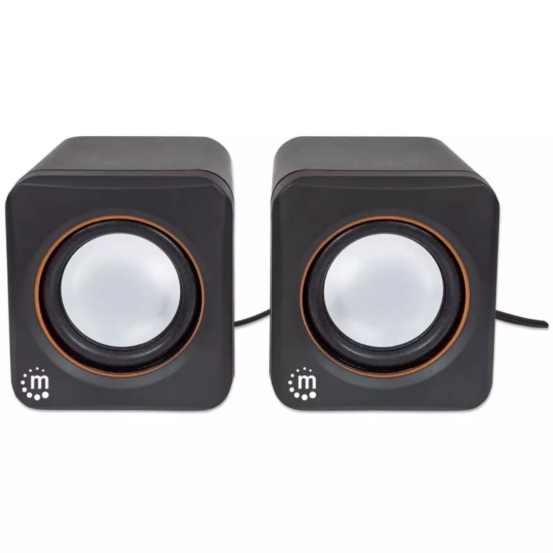 Manhattan 2600 Series 161435 sistema de colunas, 2.0 estéreo, alimentação USB, 6 W RMS, 90 - 20000 Hz, preto