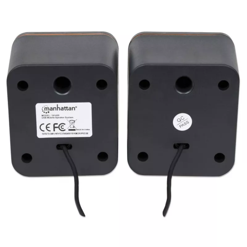 Manhattan 2600 Series 161435 sistema de colunas, 2.0 estéreo, alimentação USB, 6 W RMS, 90 - 20000 Hz, preto