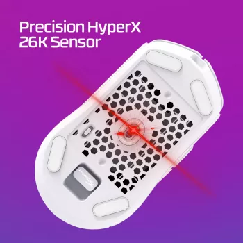 HyperX Pulsefire Haste 2 - Rato gaming sem fios (Branco)