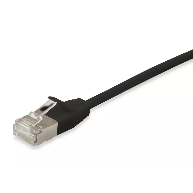 Cabo de rede Equip Cat.6A F/FTP Cabo de patch fino RJ-45 20m Preto