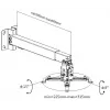 Suporte de teto/parede para projetor Equip, Preto, Parede, 20 kg, Preto, Aço, -8 - 8°, -15 - 15°