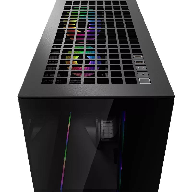 ARCTIC Xtender VG (Mirror Black) caixa de PC E-ATX Premium com suporte vertical para GPU
