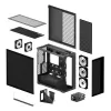 ARCTIC Xtender VG (Mirror Black) caixa de PC E-ATX Premium com suporte vertical para GPU