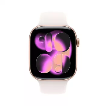 Smartwatch Apple Watch Series 11 GPS + Cellular 46mm Caixa de alumínio dourado rosa Bracelete desportiva Light Blush M/L