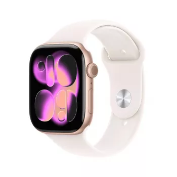 Smartwatch Apple Watch Series 11 GPS + Cellular 46mm Caixa de alumínio dourado rosa Bracelete desportiva Light Blush M/L