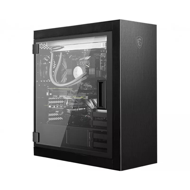Caixa de computador gaming MSI MPG SEKIRA 500P Full-Tower 'Preto, 4 ventoinhas PWM de 120mm, USB Type-C, painel de vidro temperado, E-ATX, ATX, mATX, mini-ITX'
