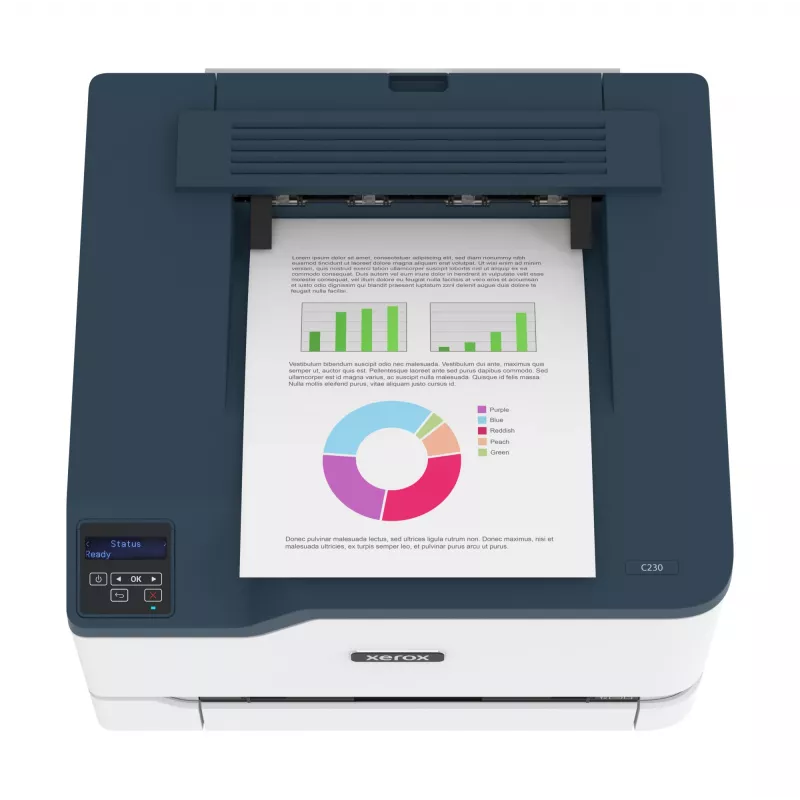 Xerox C230 A4 22ppm Wireless Duplex Impressora PS3 PCL5e6 2 bandejas de papel total 251 folhas