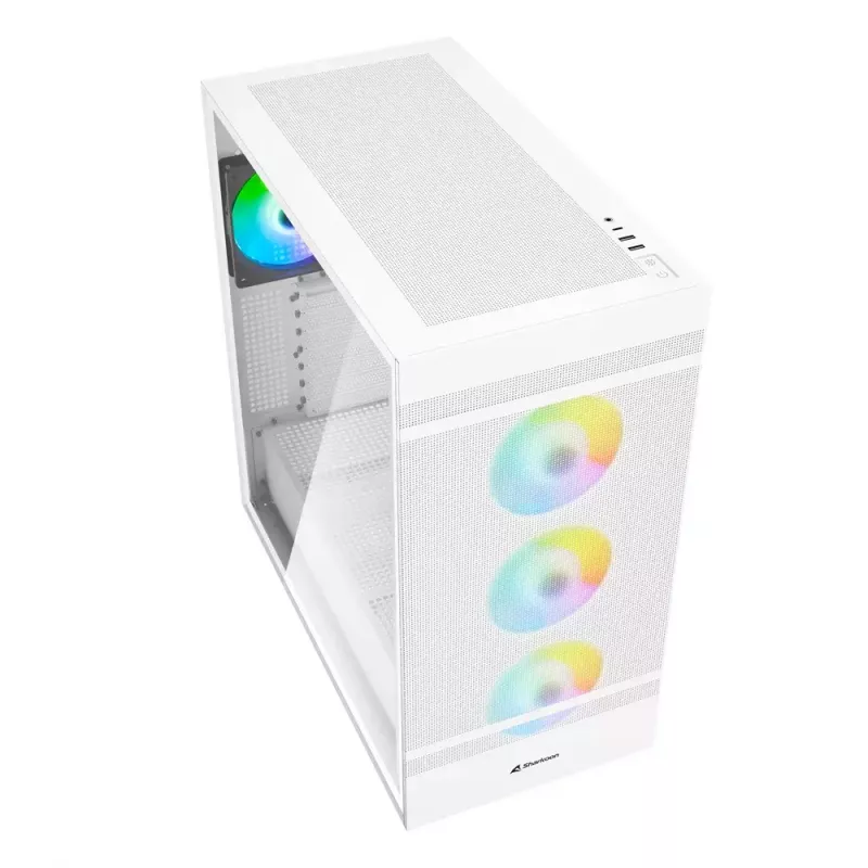 Caixa de PC Sharkoon REBEL C50 RGB Full Tower Branco