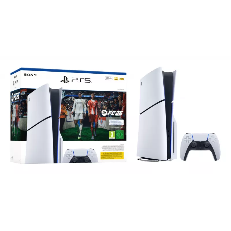 Sony PlayStation 5 + EA Sports FC 26 Bundle 1 TB Wi-Fi preto, branco