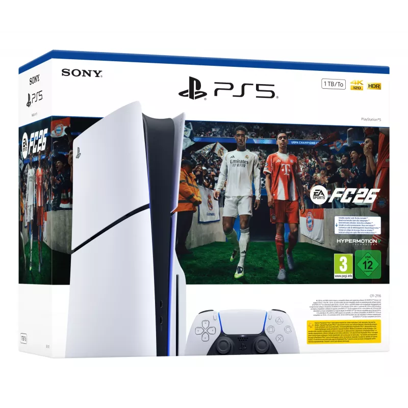 Sony PlayStation 5 + EA Sports FC 26 Bundle 1 TB Wi-Fi preto, branco