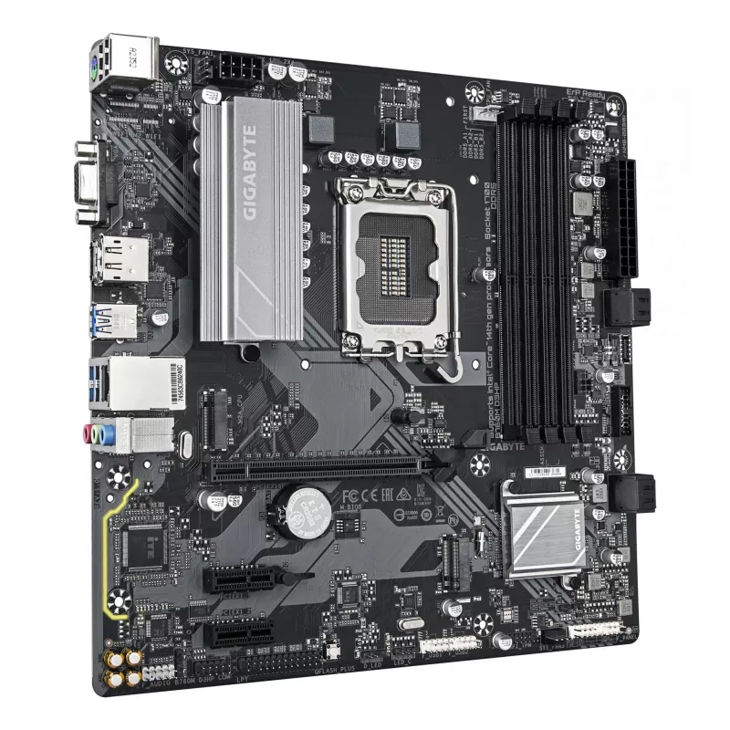 GIGABYTE B760M D3HP Placa-mãe - CPUs Intel Core 14ª Geração, VRM 4+1+1 fases, até 5600MHz DDR5, 2xPCIe 4.0 M.2, GbE LAN, USB 3.2 Gen 1