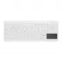 Teclado médico Contour Design Active Key Contour QuickClean IP68 com touchpad compacto com fios branco DE C7412