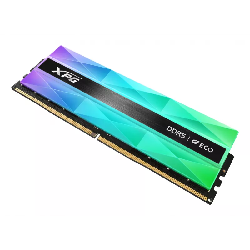 DIMM 32 GB DDR5-6000 (2x 16 GB) kit duplo, memória RAM prateada, AX5U6000C3016G-DCLANRSG, Lancer Neon RGB, INTEL XMP, AMD EXPO