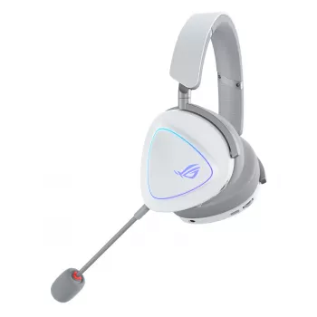 Headset ASUS ROG Delta II com fios e sem fios com arco de cabeça gaming USB Type-C Bluetooth branco
