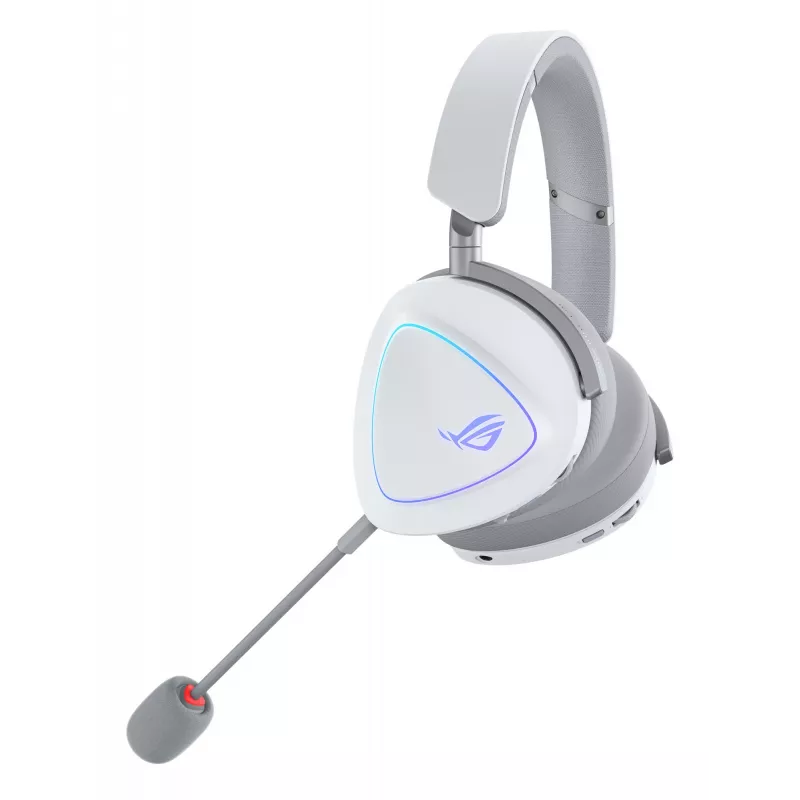 Headset ASUS ROG Delta II com fios e sem fios com arco de cabeça gaming USB Type-C Bluetooth branco