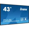 Ecrã de sinalização iiyama LH4365UHSB-B1 design quiosque 108 cm (42,5 polegadas) LED Wi-Fi 800 cd/m² 4K Ultra HD preto processador integrado Android 11 24/7