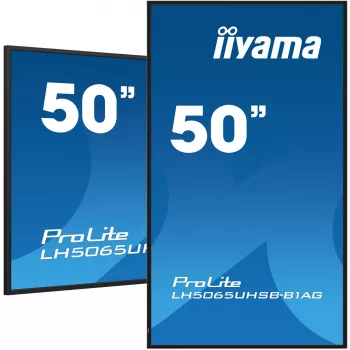 Ecrã de sinalização iiyama LH5065UHSB-B1AG ecrã plano de sinalização digital 125,7 cm (49,5 polegadas) LCD Wi-Fi 800 cd/m² 4K Ultra HD preto processador integrado Android 11 24/7