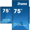 Ecrã de sinalização iiyama LH7565UHSB-B1 design quiosque 189,2 cm (74,5 polegadas) LED Wi-Fi 800 cd/m² 4K Ultra HD preto processador integrado Android 11 24/7