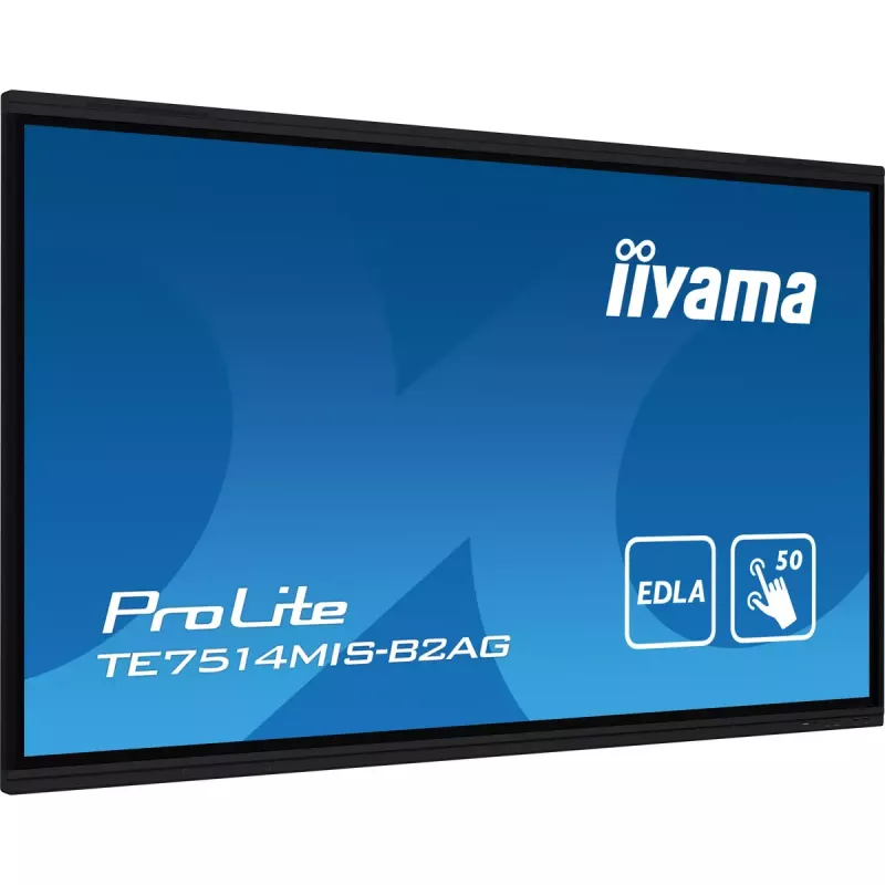 iiyama PROLITE TE7514MIS-B2AG design quiosque 190,5 cm (75 polegadas) LCD Wi-Fi 435 cd/m² 4K Ultra HD preto ecrã tátil processador integrado Android 24/7
