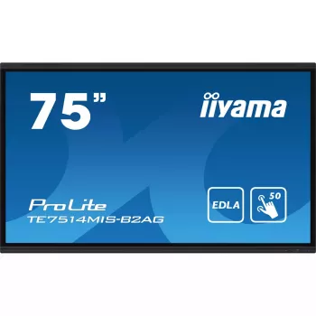 iiyama PROLITE TE7514MIS-B2AG design quiosque 190,5 cm (75 polegadas) LCD Wi-Fi 435 cd/m² 4K Ultra HD preto ecrã tátil processador integrado Android 24/7