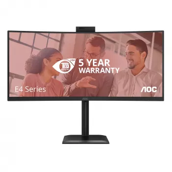 AOC E4 CU34E4CW Monitor de computador 86,4 cm (34 polegadas) 3440 x 1440 píxeis UltraWide Quad HD LED preto