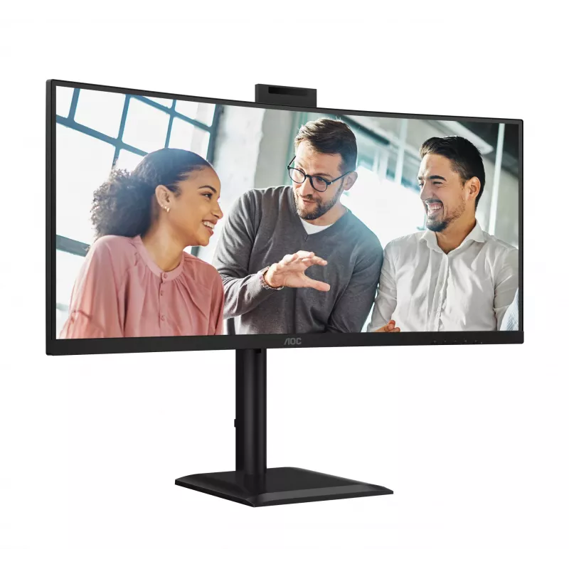 AOC E4 CU34E4CW Monitor de computador 86,4 cm (34 polegadas) 3440 x 1440 píxeis UltraWide Quad HD LED preto