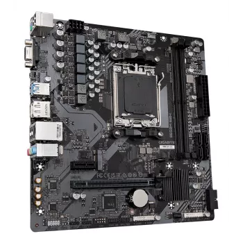 GIGABYTE B650M S2H Motherboard - CPUs AMD Ryzen 9000 Series, 5+2+2 Phases VRM, até 6400MHz DDR5 (OC), 1xPCIe 4.0 M.2, GbE LAN, USB 3.2 Gen 1