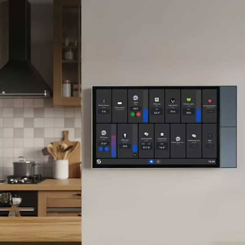 Shelly Wall Display XL painel de controlo para casa inteligente, ecrã tátil capacitivo de 10,1 polegadas, 1280x752, quad-core, 2 GB de RAM, 16 GB, Android 11, Wi-Fi 6, Bluetooth 5.4, 100-240V, cinzento