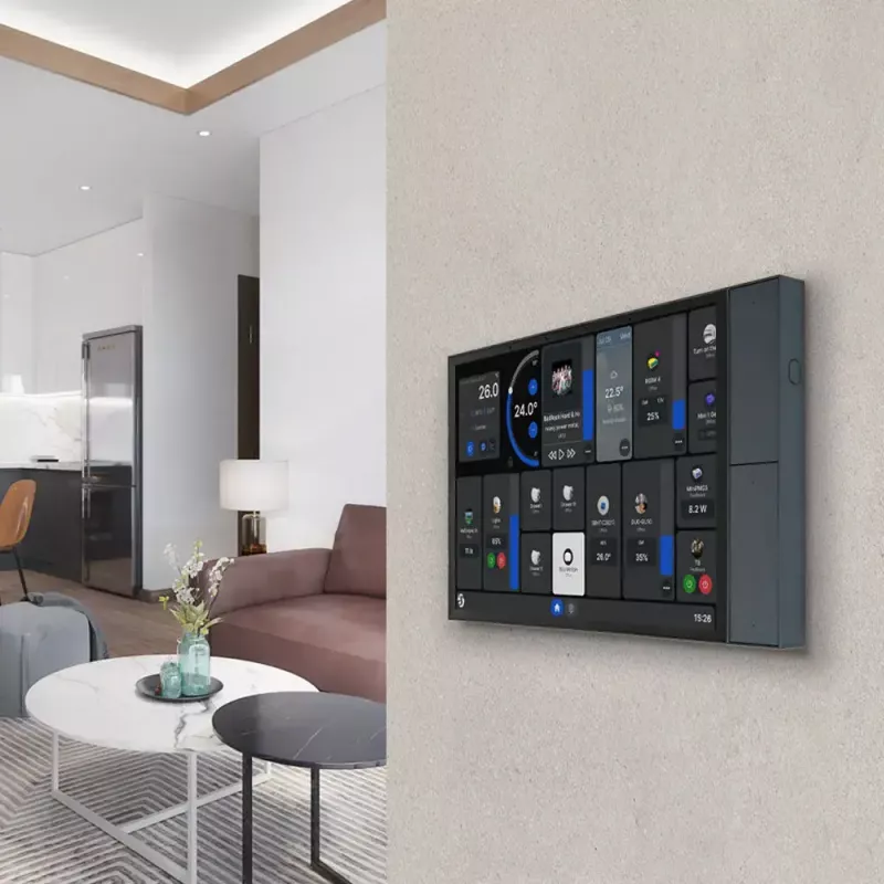 Shelly Wall Display XL painel de controlo para casa inteligente, ecrã tátil capacitivo de 10,1 polegadas, 1280x752, quad-core, 2 GB de RAM, 16 GB, Android 11, Wi-Fi 6, Bluetooth 5.4, 100-240V, cinzento