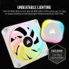 Cooler de CPU CORSAIR – iCUE Link H100i RGB cooler líquido AiO – branco