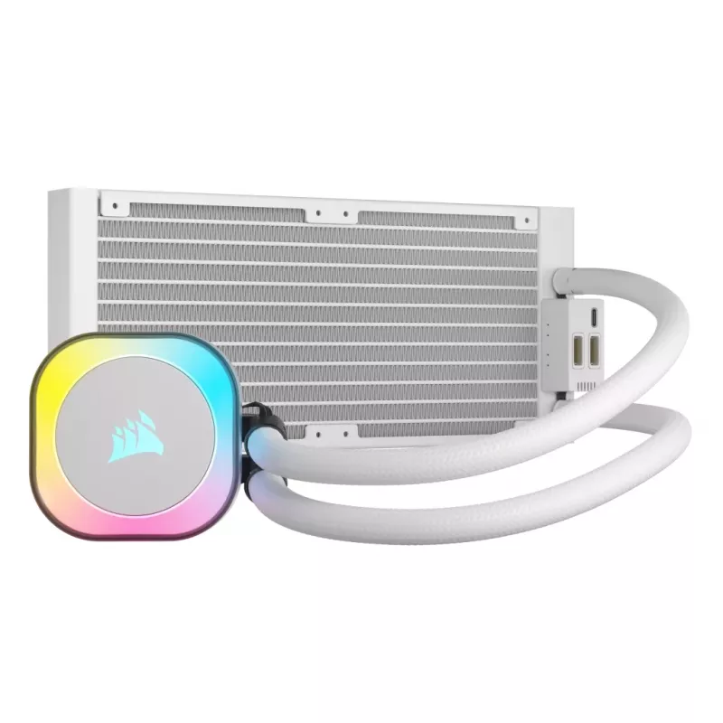 Cooler de CPU CORSAIR – iCUE Link H100i RGB cooler líquido AiO – branco