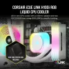 Cooler de CPU CORSAIR – iCUE Link H100i RGB cooler líquido AiO – branco