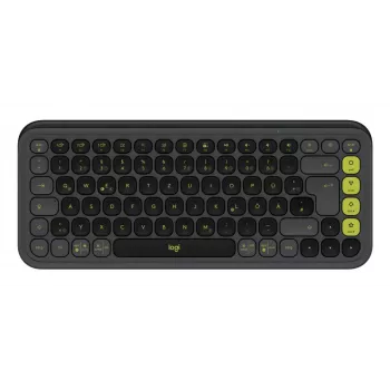 Teclado sem fios LOGITECH - Pop Icon Keys - grafite e verde Qwertz alemão