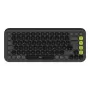 Teclado sem fios LOGITECH - Pop Icon Keys - grafite e verde Qwertz alemão