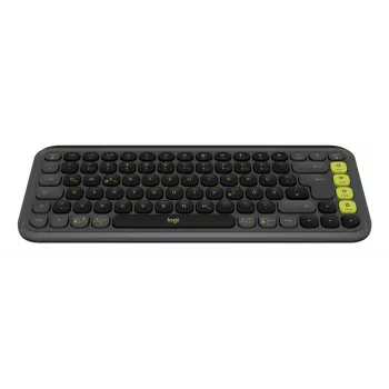 Teclado sem fios LOGITECH - Pop Icon Keys - grafite e verde Qwertz alemão