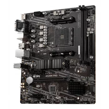 Placa-mãe MSI A520M PRO AMD A520 Socket AM4 micro ATX