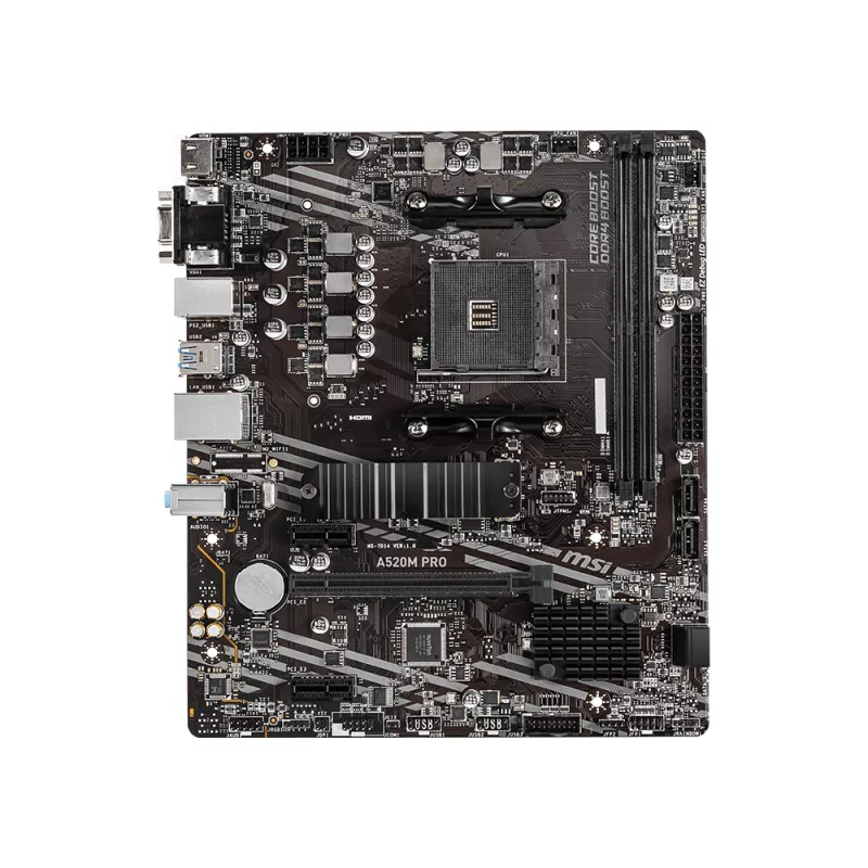 Placa-mãe MSI A520M PRO AMD A520 Socket AM4 micro ATX