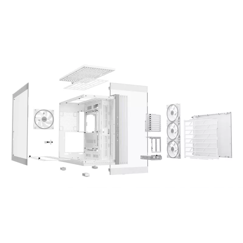 Caixa de PC be quiet! Light Base 900 FX, Full Tower, E-ATX / XL-ATX, vidro temperado, 4 ventoinhas de 140 mm, cooler de CPU de 190 mm, branca