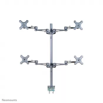 Suporte de monitor Neomounts FPMA-D935D4 10-27 polegadas, fixação por aperto, 6 kg, 25,4 cm (10 polegadas), 68,6 cm (27 polegadas), 100 x 100 mm, prateado