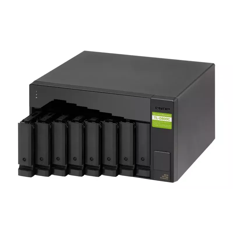 QNAP TL-D800C - Conjunto de discos - JBOD - 8 baías (SATA-600) - USB 3.2 Gen 2 (externo)