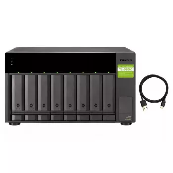 QNAP TL-D800C - Conjunto de discos - JBOD - 8 baías (SATA-600) - USB 3.2 Gen 2 (externo)