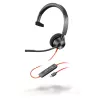HP Poly Blackwire 3310 headset monaural com USB-C + adaptador USB-C/A
