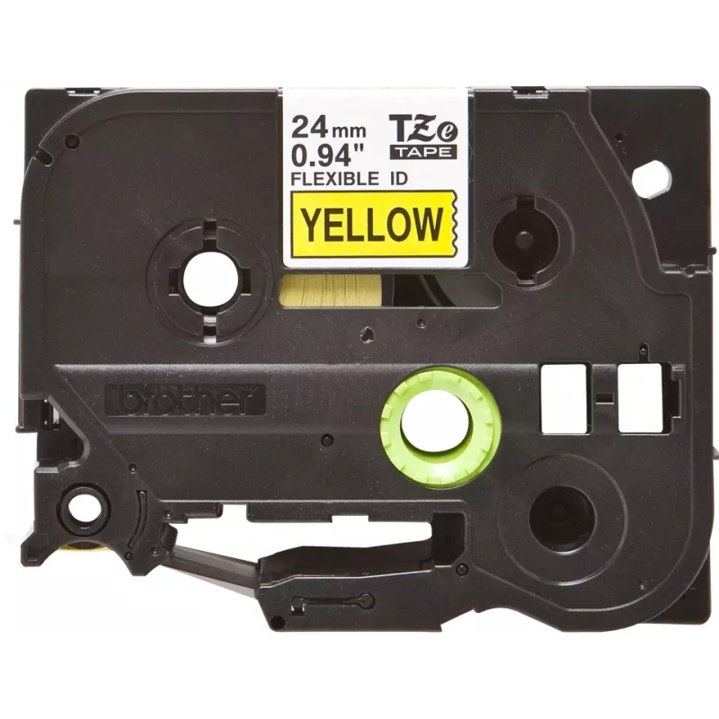 Fita de etiquetas Brother TZE-FX651 preto sobre amarelo TZ
